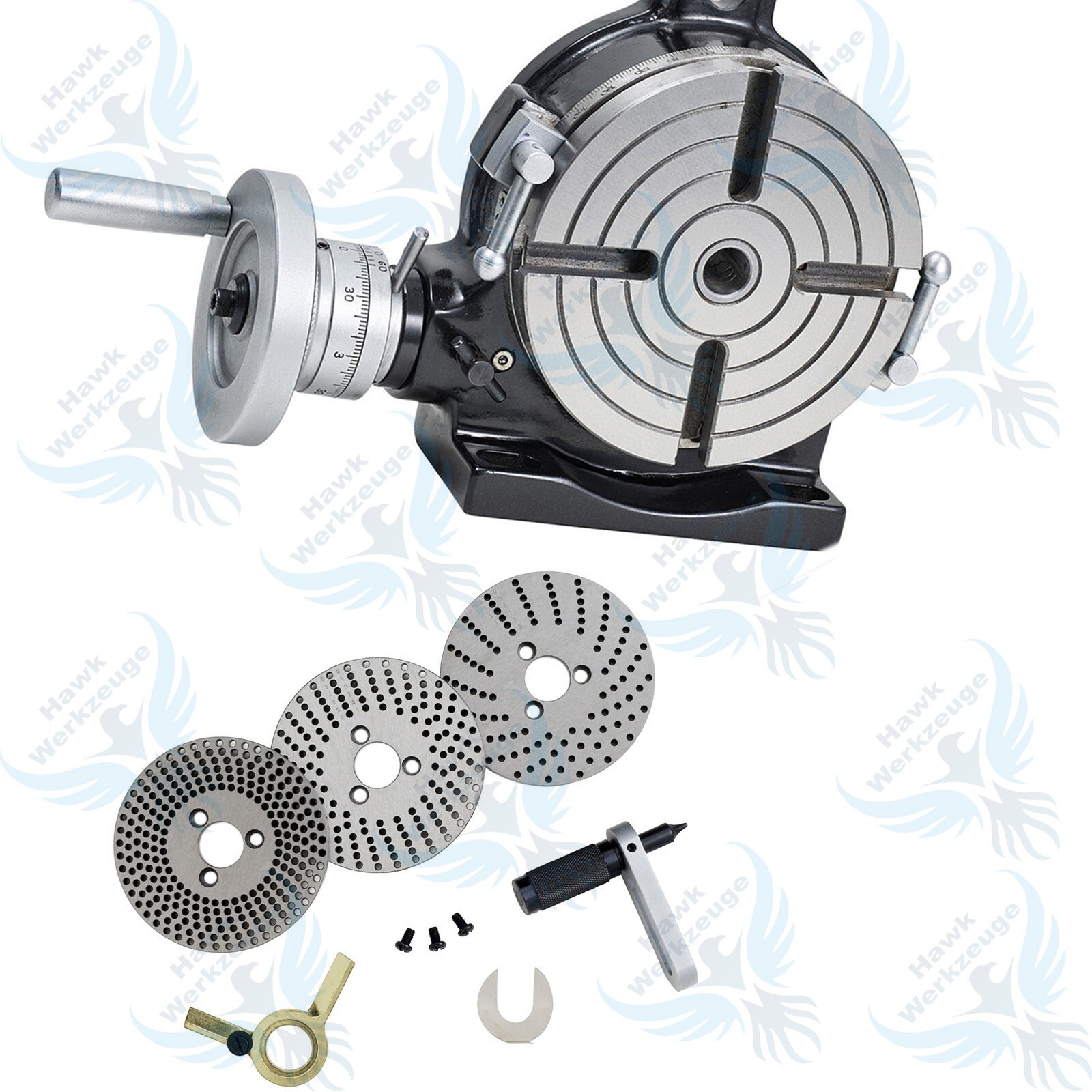 Rotary Table 6" Precision Horizontal Vertical & Index plates set, dividing plate