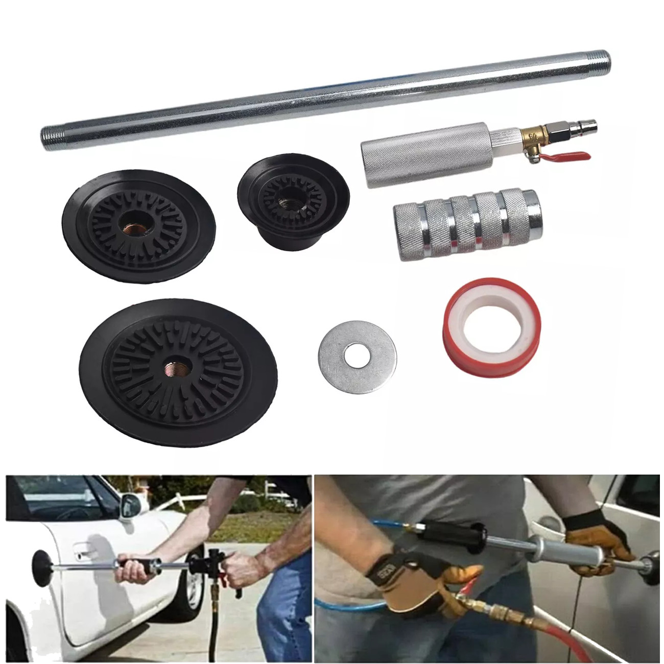 Air Pneumatic Dent Puller Car Auto Body Repair Suction Cup Slide Tool Hammer Kit
