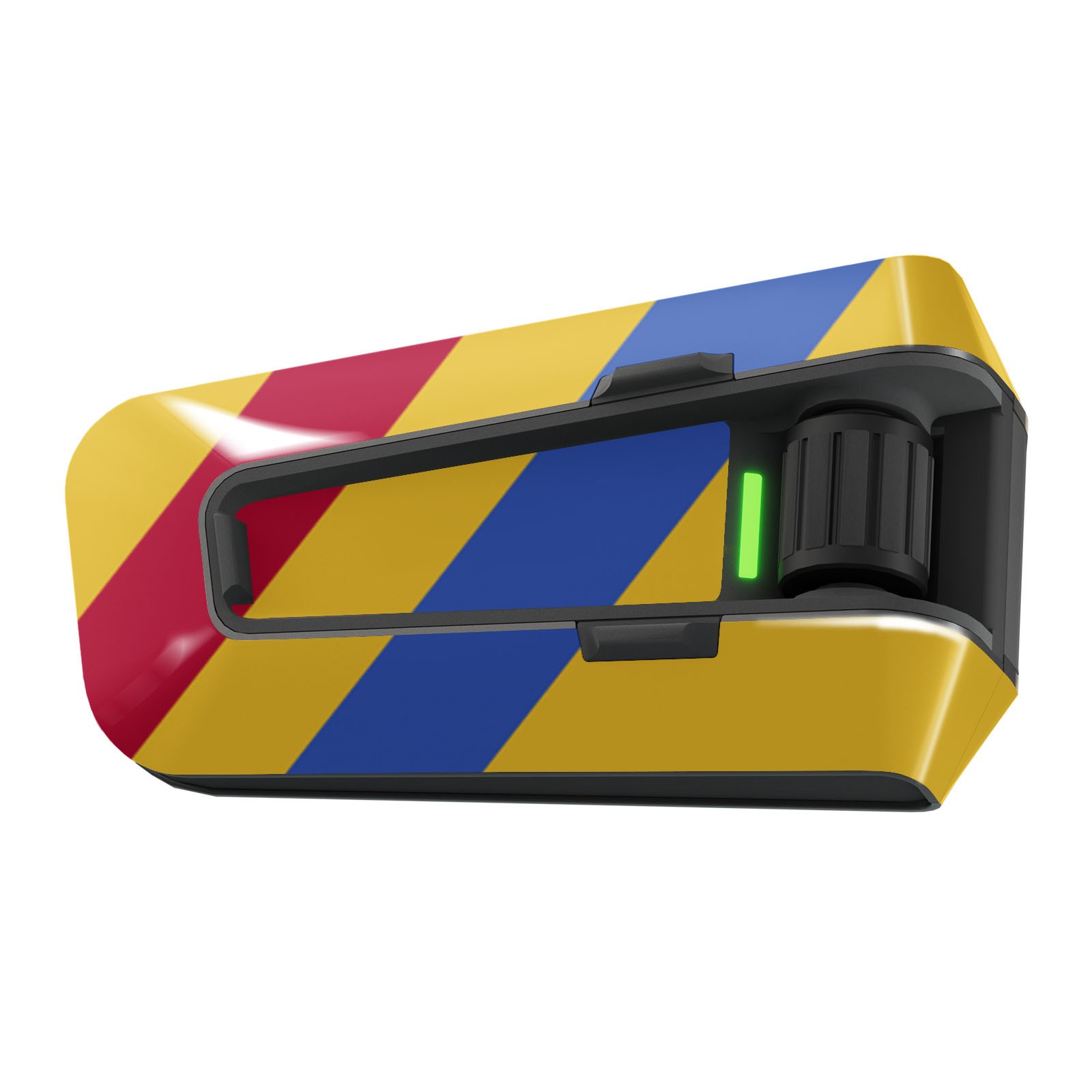 Country Flag Protective Vinyl Stickers 2 pcs Yellow Blue For Cardo Packtalk Edge