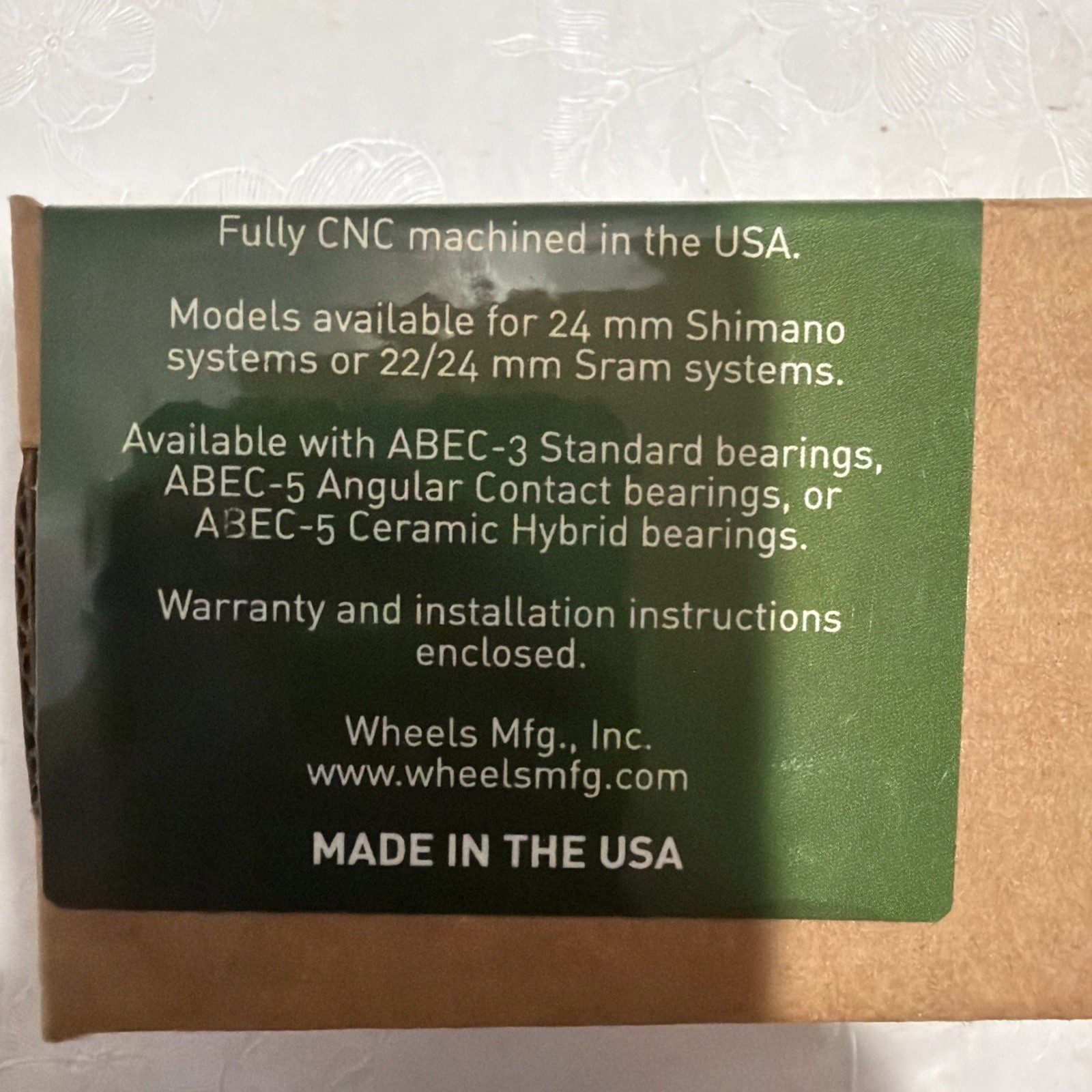 Wheels MFG PF30 to Shimano BB W/ Angular Contact Bearings 24mm Compatible