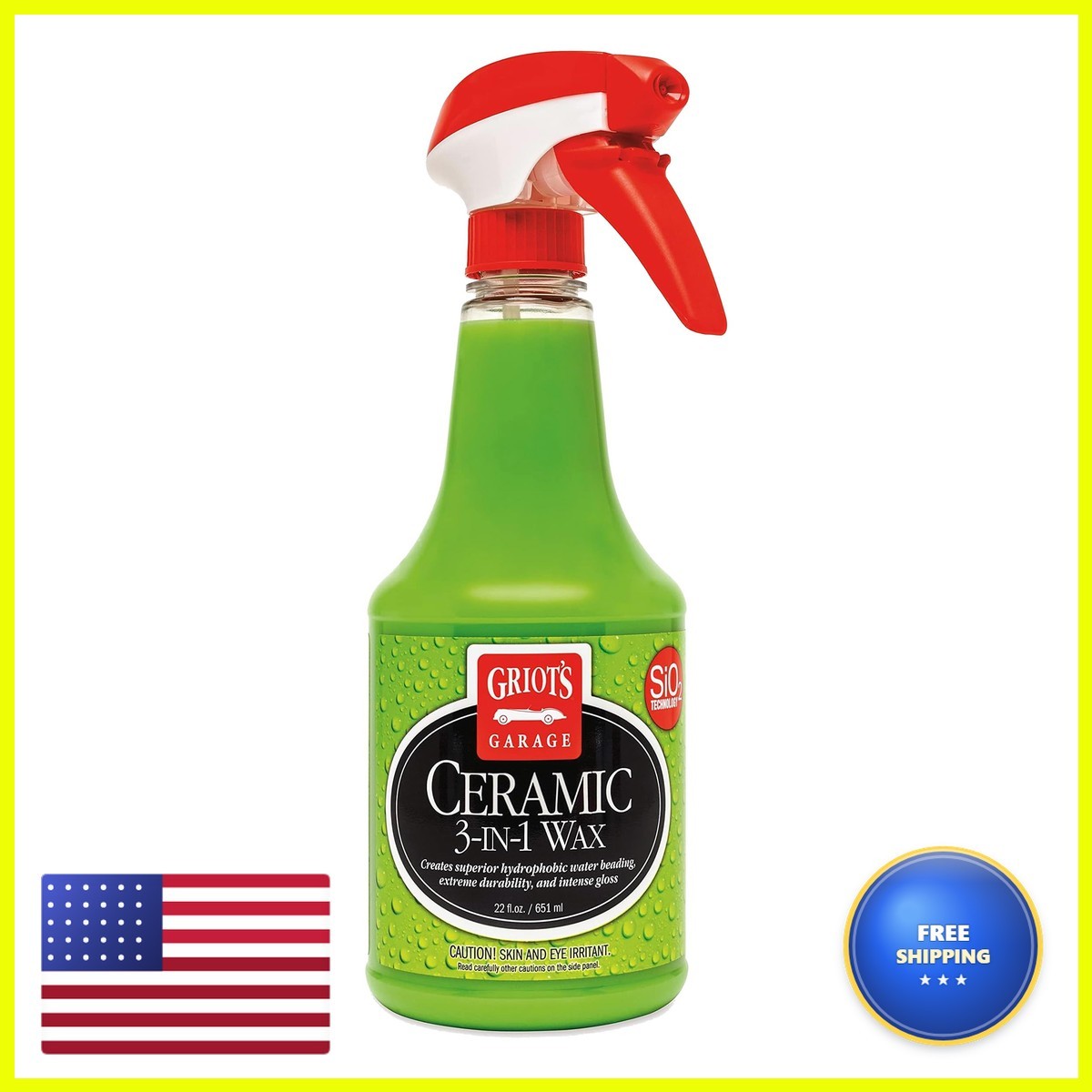 Griot's Garage Ceramic 3-in-1 Wax SiO2 Spray 10978 22 oz