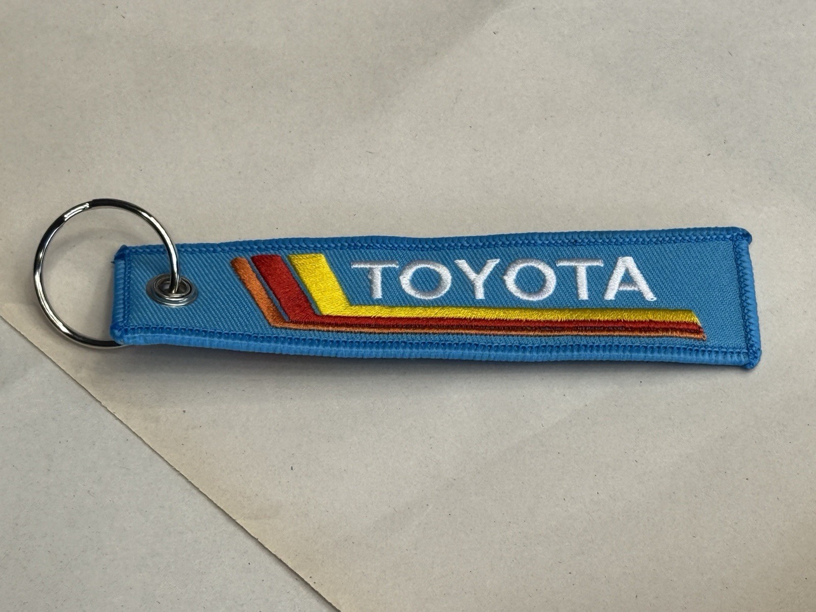 TOYOTA Keychain Vintage Retro Look 4RUNNER TACOMA SUPRA TUNDRA TRD 5 Inch Blue