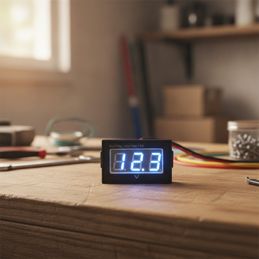 Waterproof Voltage Meter DC 4.5-150V Digital Voltmeter 0.56" LED Blue