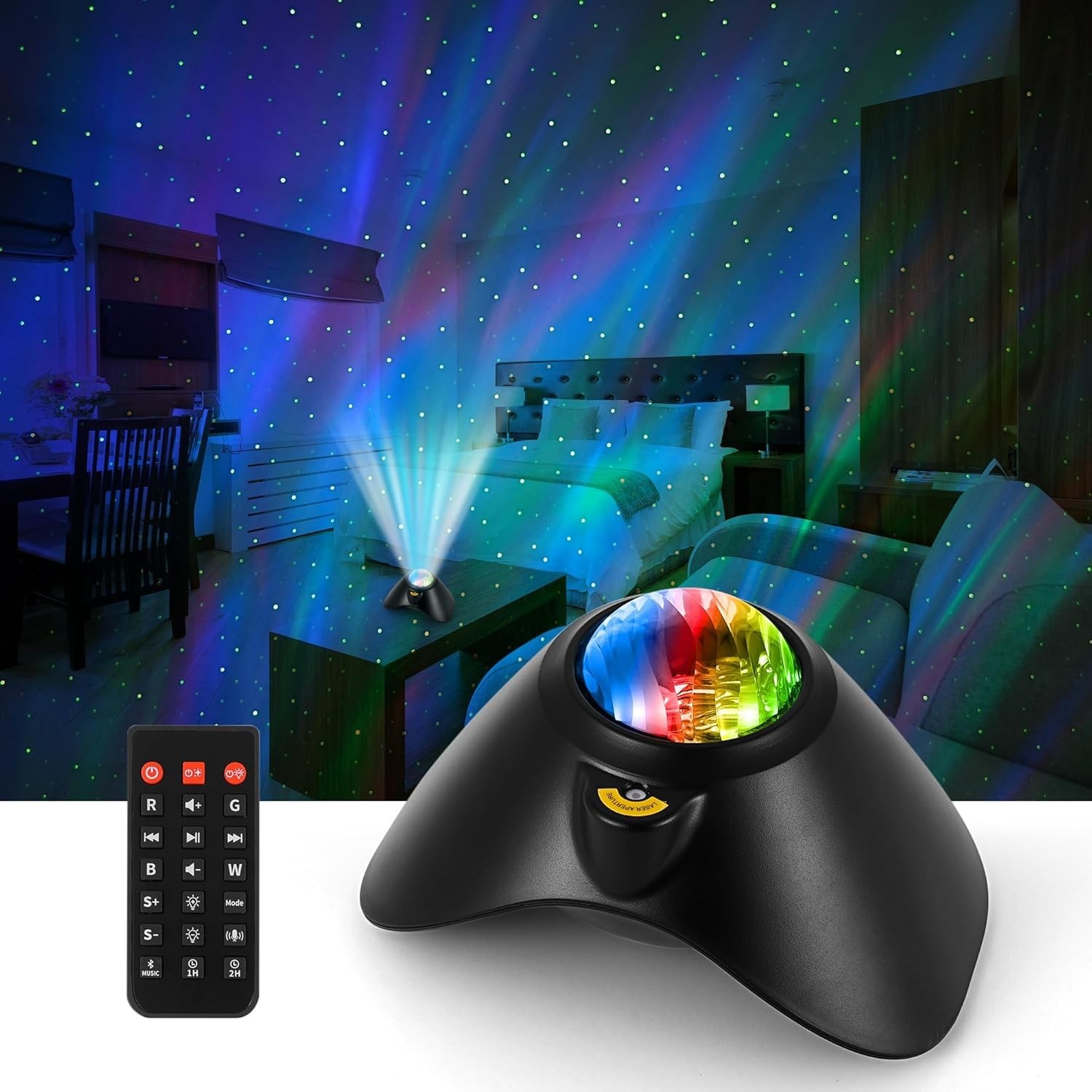 Galaxy Projector, Northern Galaxy Light Aurora, Star Projector with Timer and...