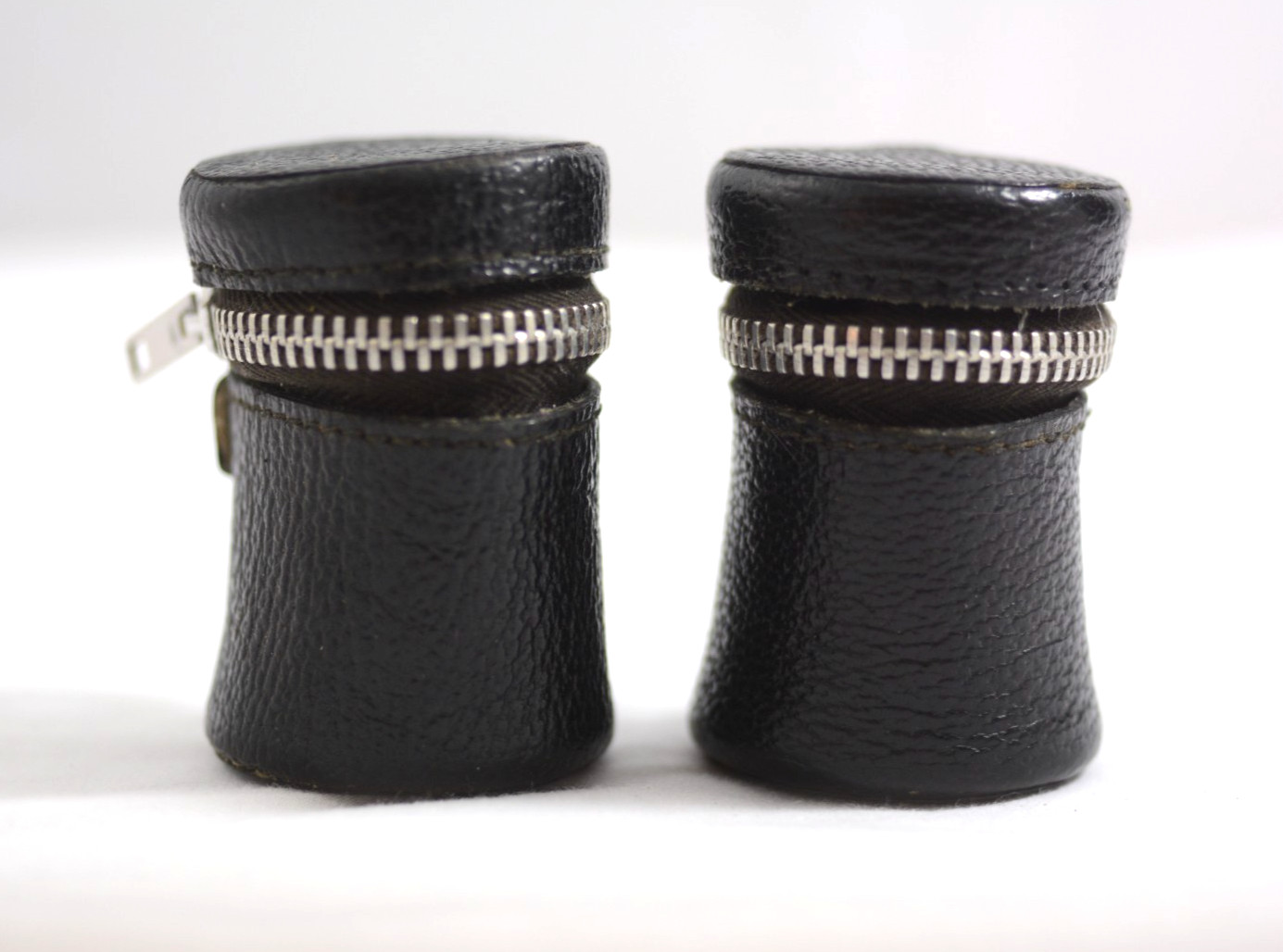 2 VINTAGE 35MM BLACK LEATHER FILM HOLDERS