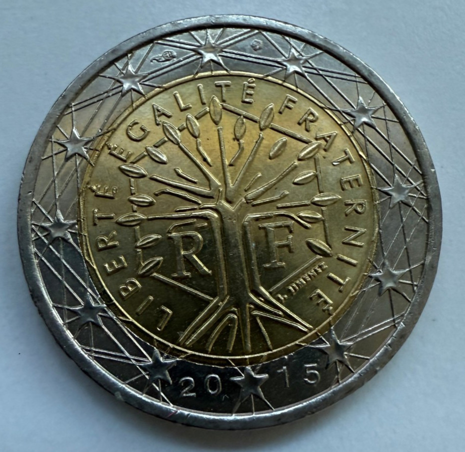 2 Euros 2015 Liberté Egalité Fraternité French