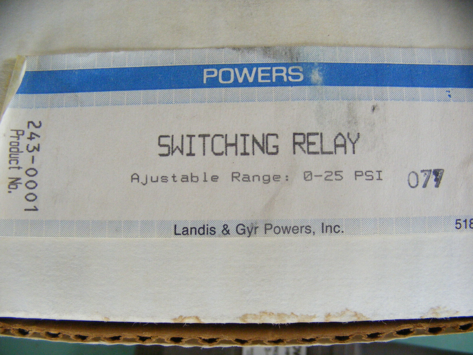 Landis & Staefa Switch Relay 2430001 (a)