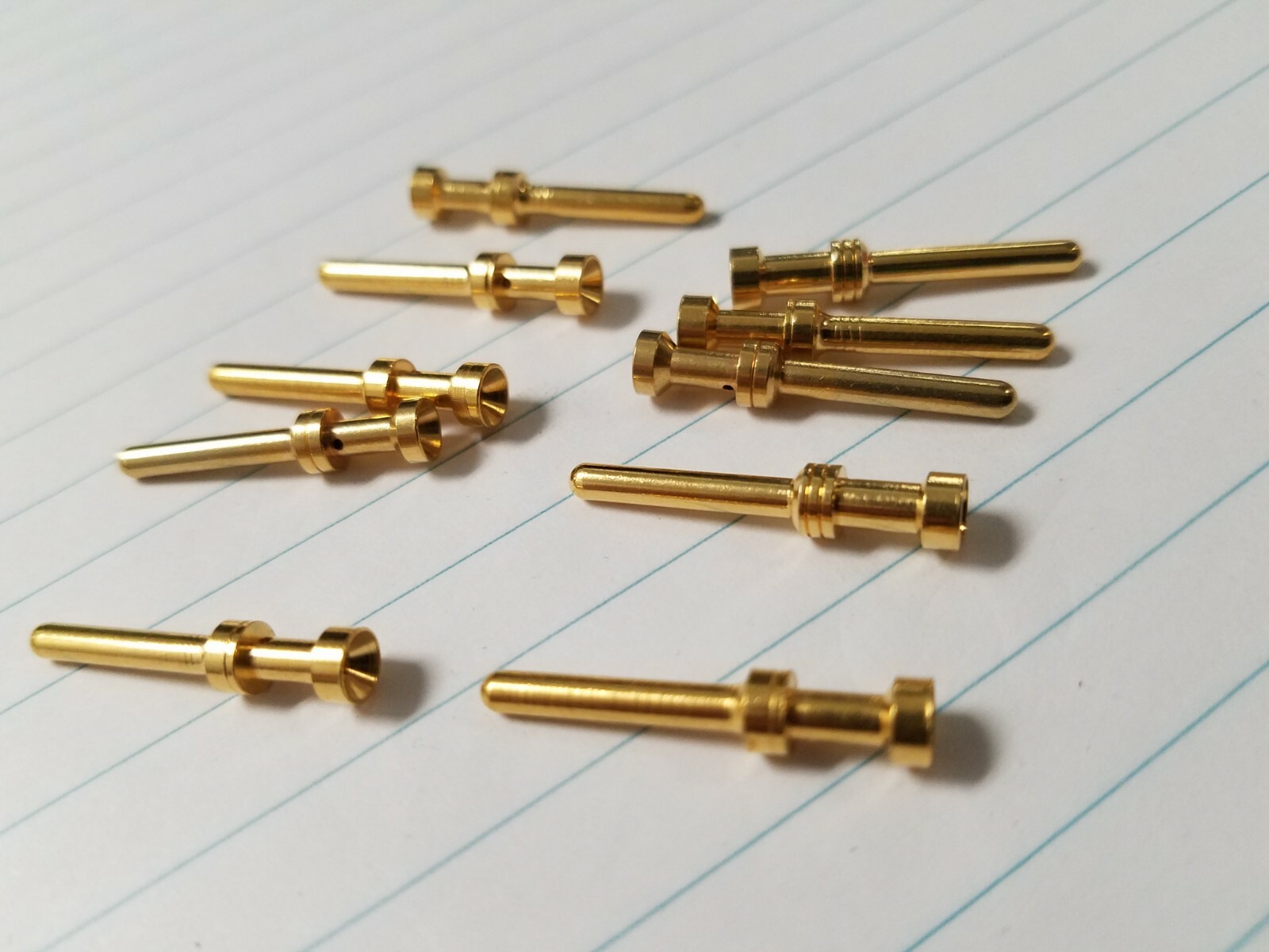 NEW HARTING  18AWG MALE CRIMP CONTACT PINS (LOT OF 10)