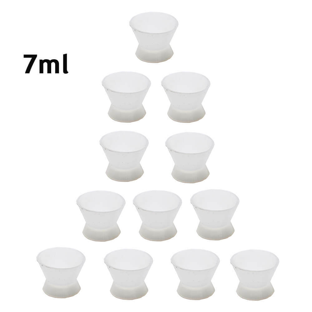 12XDENTAL LAB FLEXIBLE SILICONE DAPPEN DISH MIXING BOWL  7ml CUP
