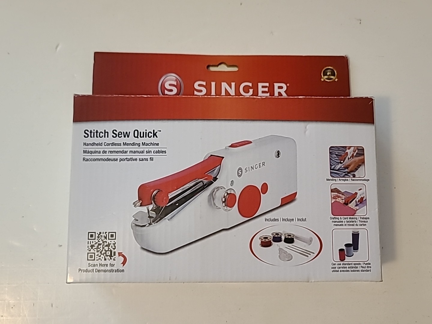 NEW SINGER Stitch Sew Quick Cordless Handheld Portable Mending Machine