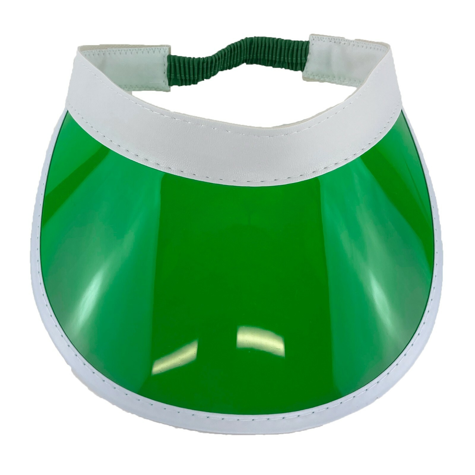 Adult Men's Green Banker Las Vegas Poker Dealer Plastic Costume Visor Hat
