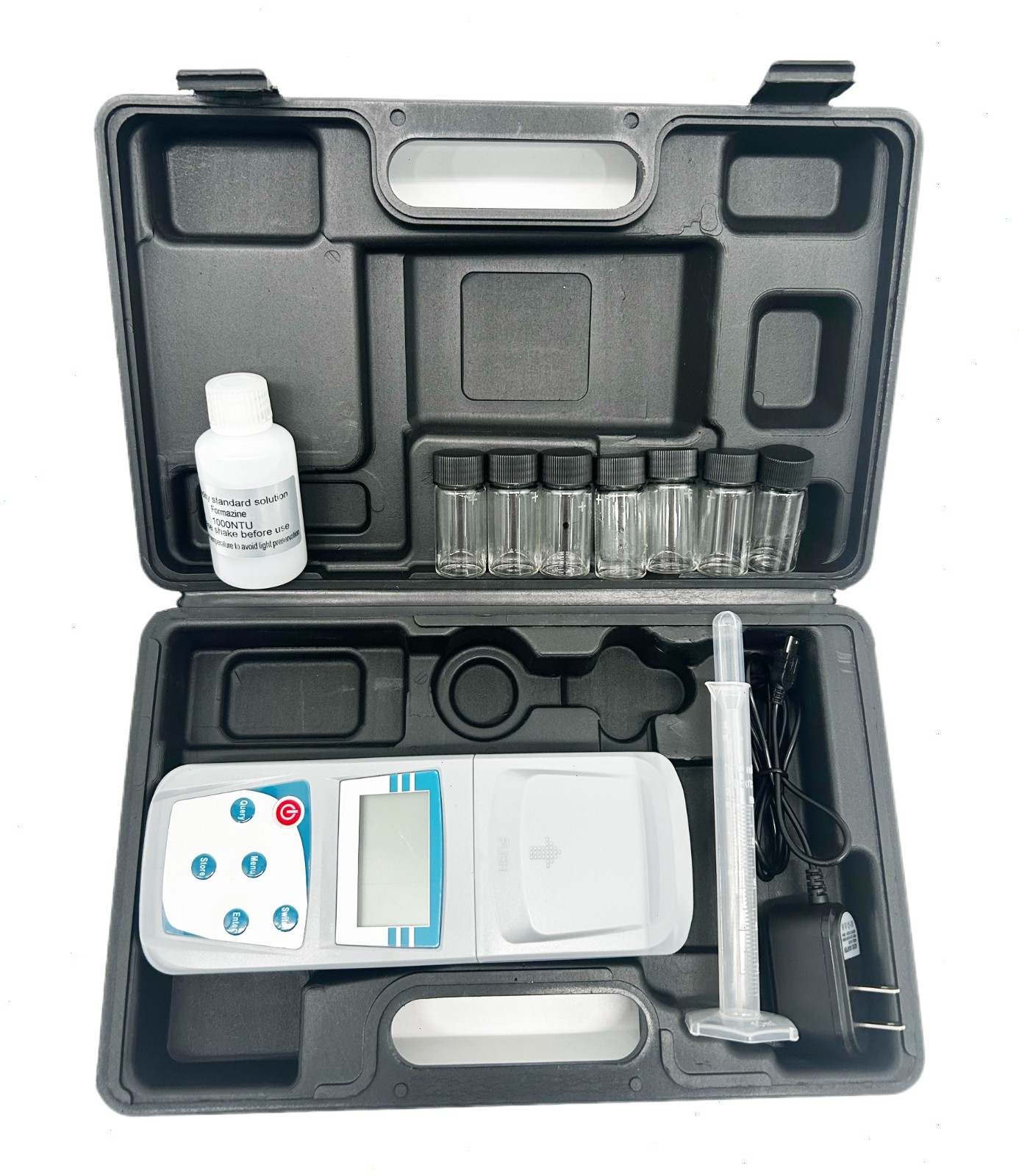 Digital Turbidity Meter with Turbidity Solution 7 Sample Vials 0-1000NTU