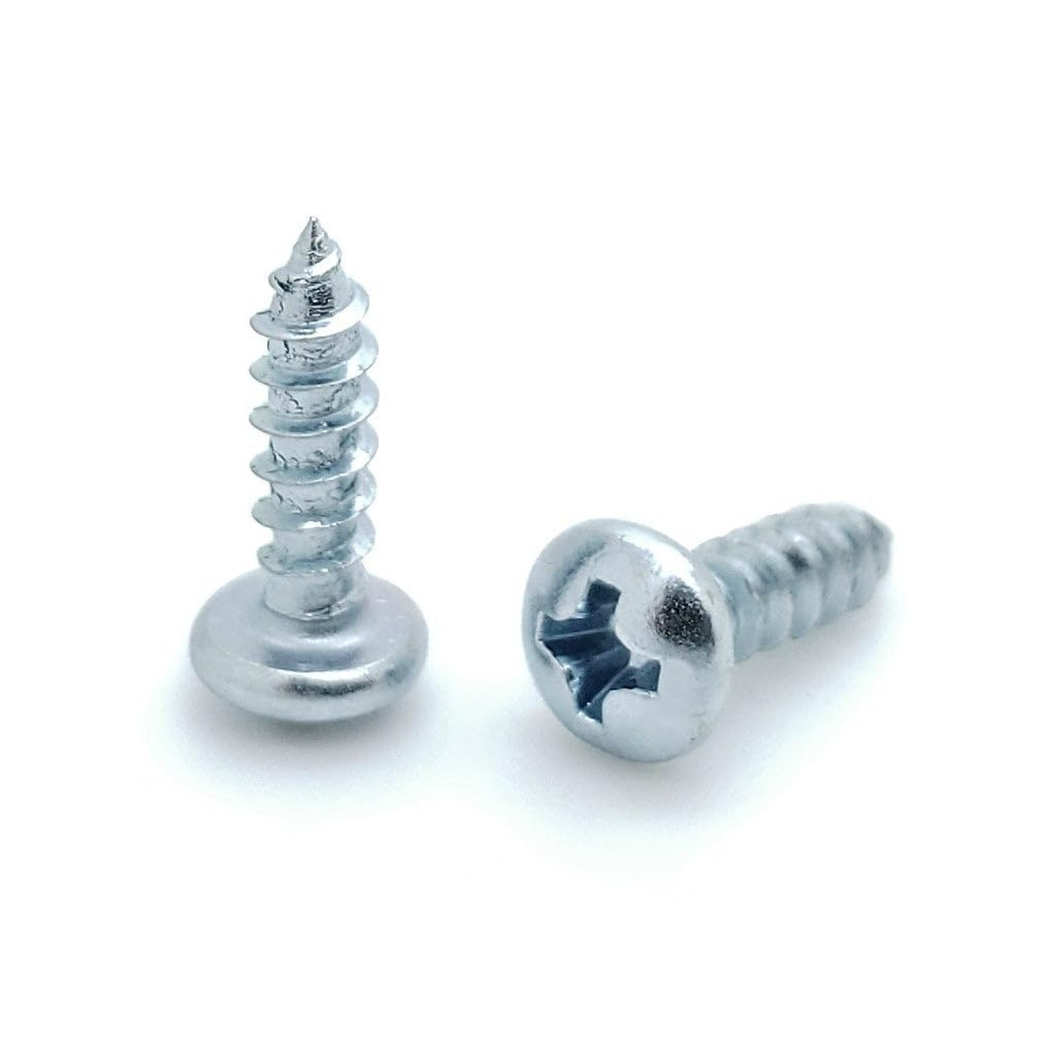100 Qty #6 x 1/2" Zinc Phillips Pan Head Wood Screws (BCP385)