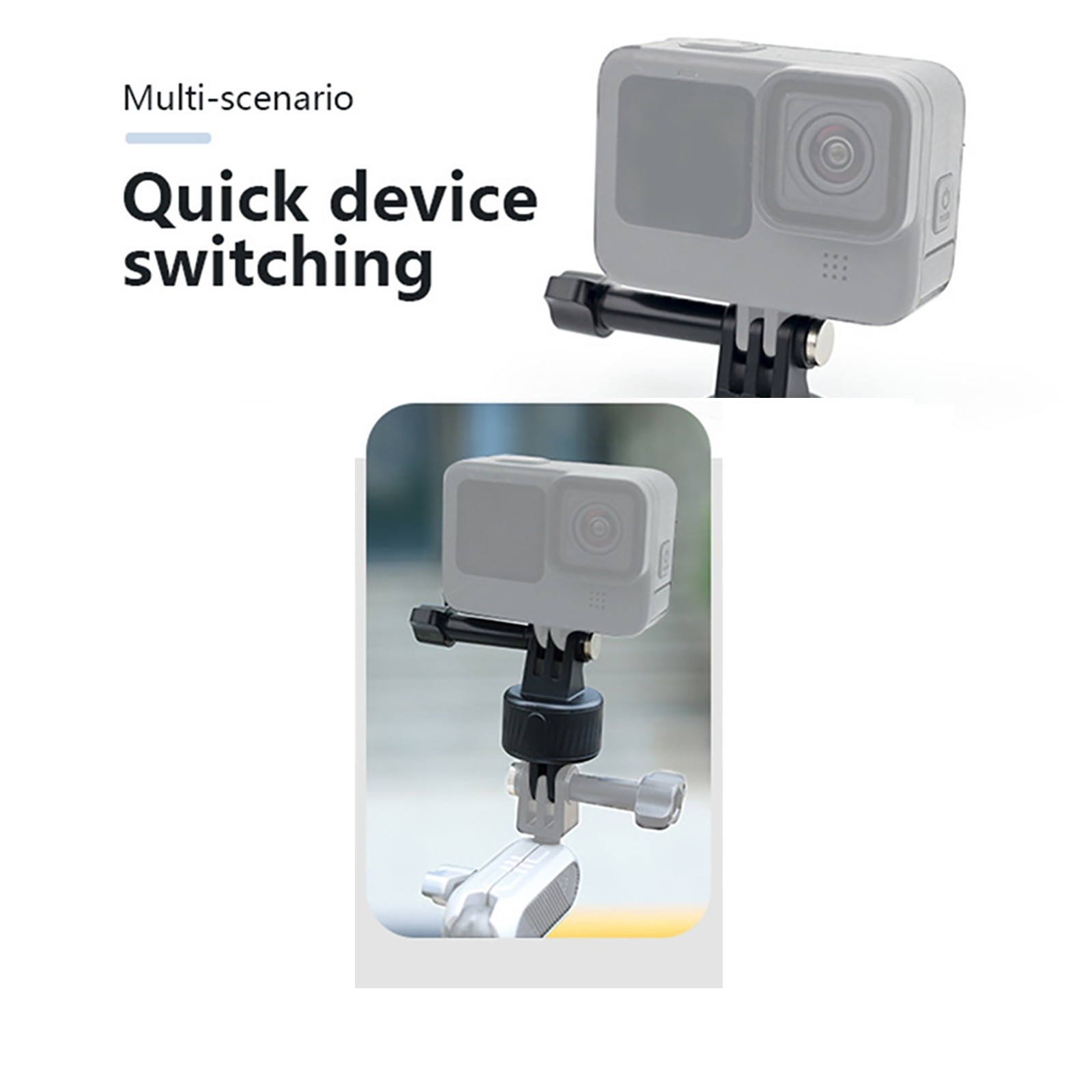 1Pc Magnetic Tripod Mount Quick Release Adapt for GoPro Hero Action Camera bb