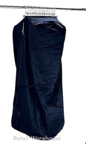 Canvas Garment Bag Grip-Tite Heavy-Duty 42" x 10" Gusset Navy Salesman Storage