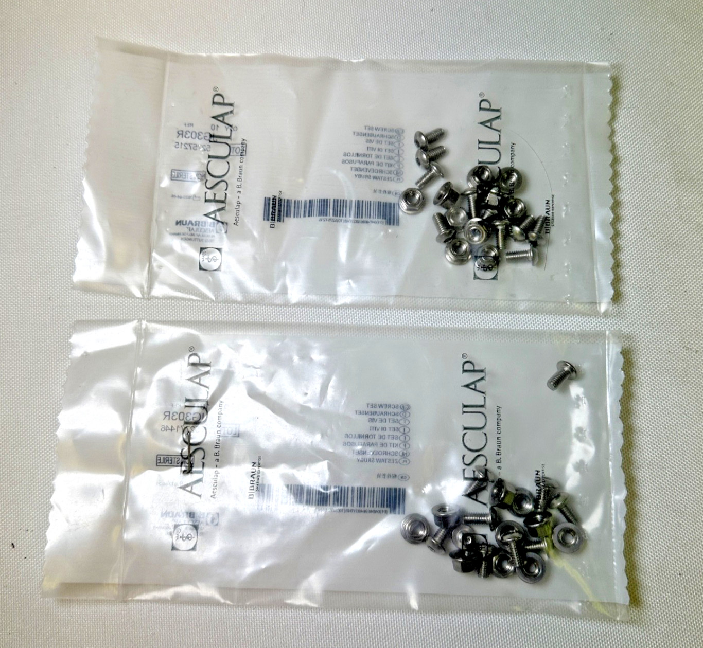 Aesculap JG303R  Screw Set  (x10 per pack) Set of 2