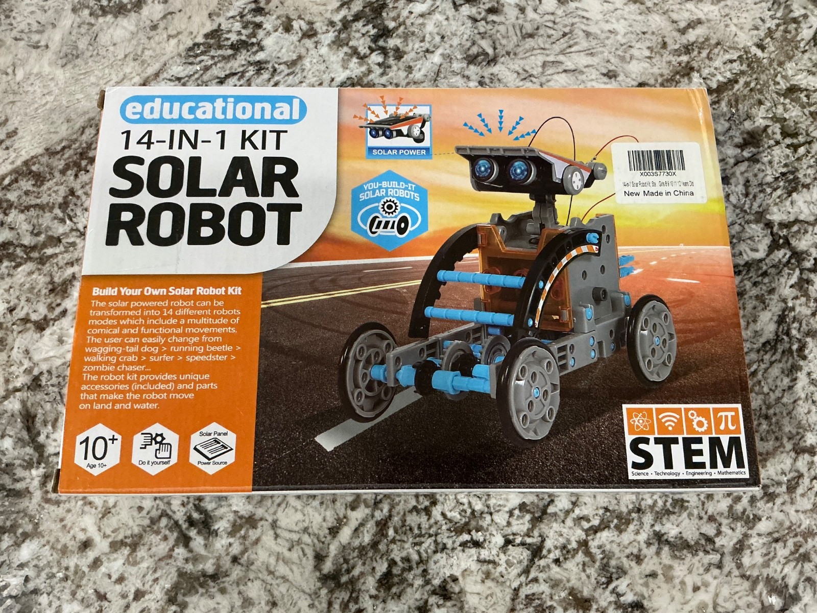 Solar Robot 14-IN-1 Kit STEM Educational Ages 10+ NEW OPEN BOX