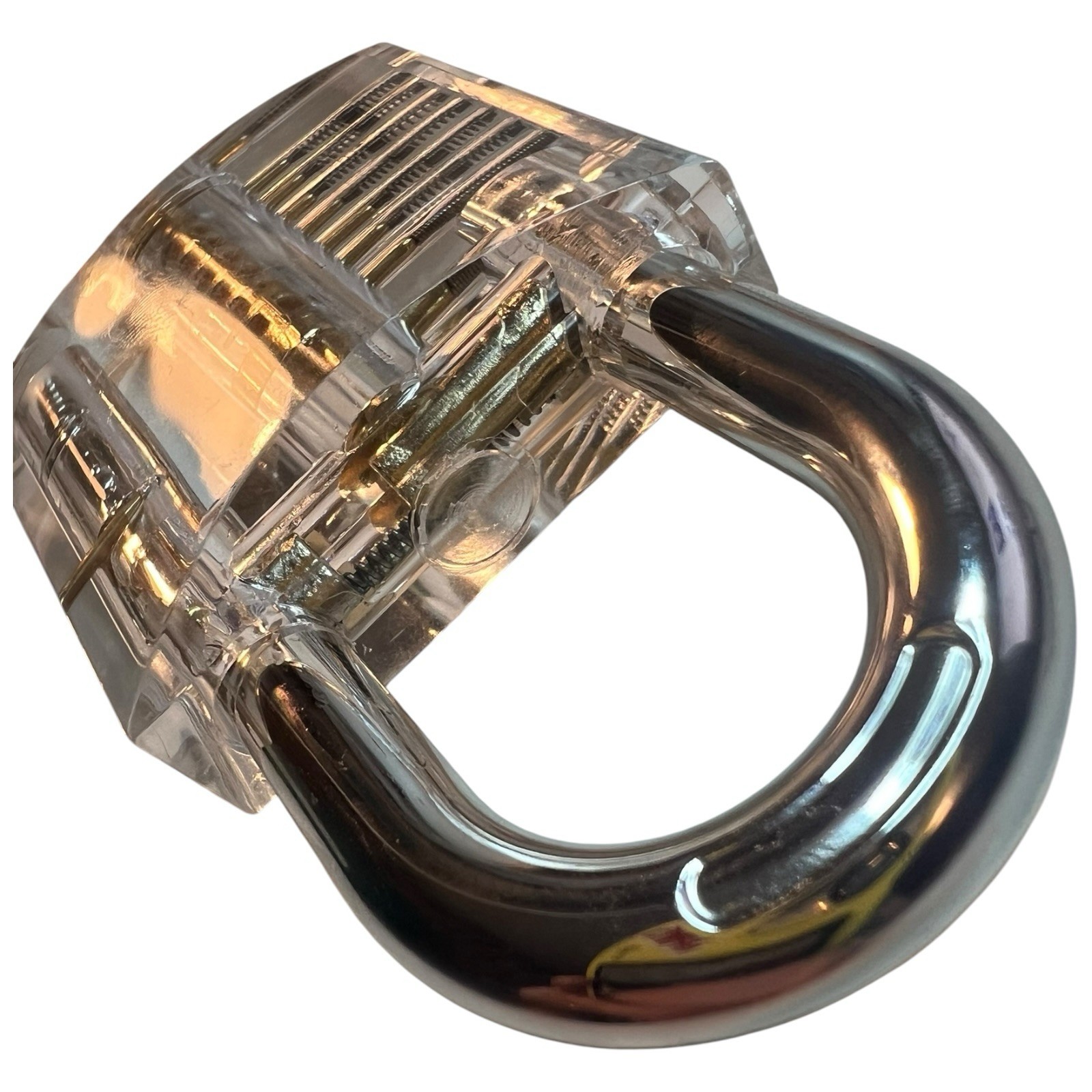 KAK Transparent Practice Padlock with Keys | 80x50mm Visible Locksmith Cutaway