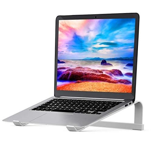 Laptop Stand for Desk，Stable MacBook Pro Stand，Ergonomic Aluminum Silver