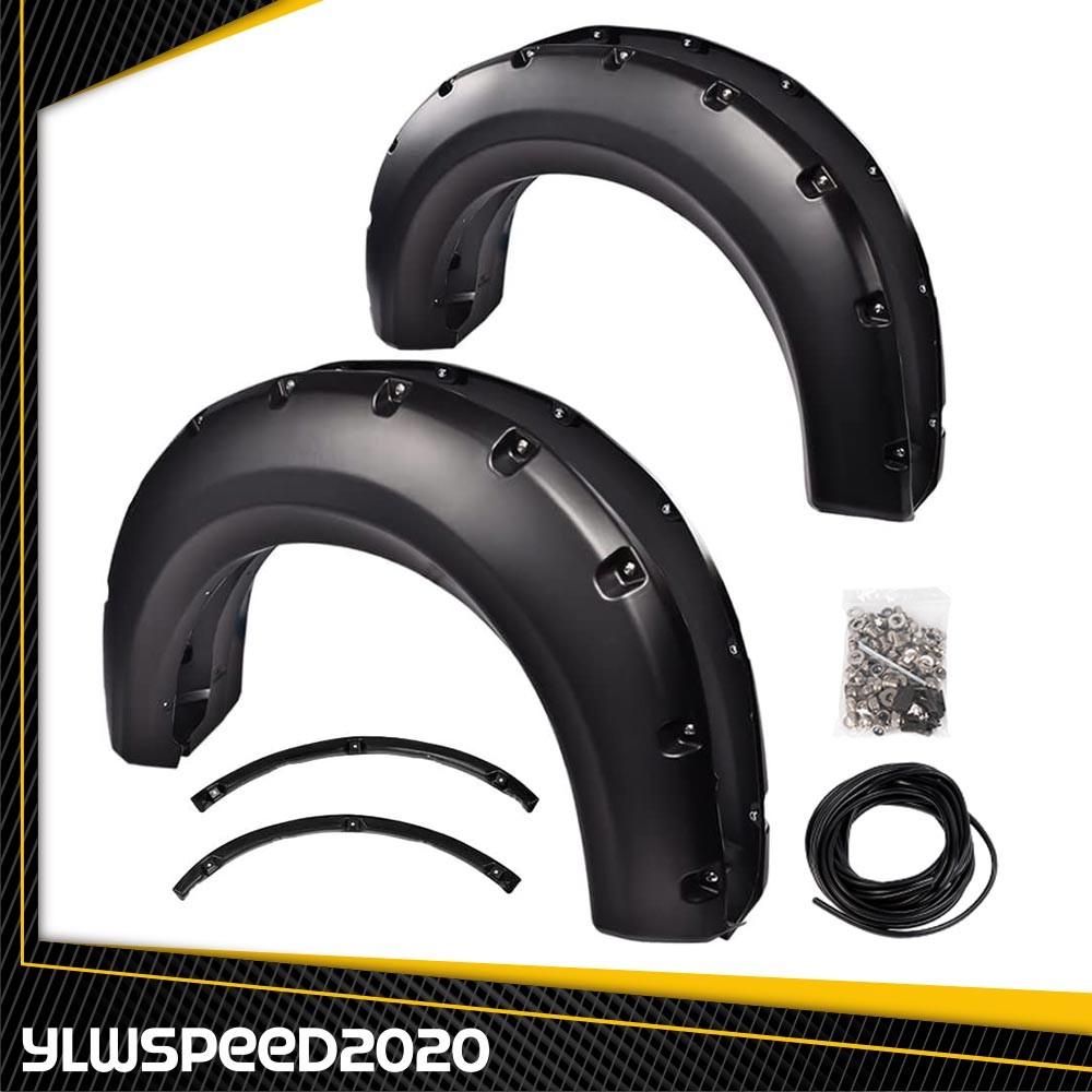 Fit For Ford F150 2009-2014 Offroad Pocket Rivet Black Style Wheel Fender Flares