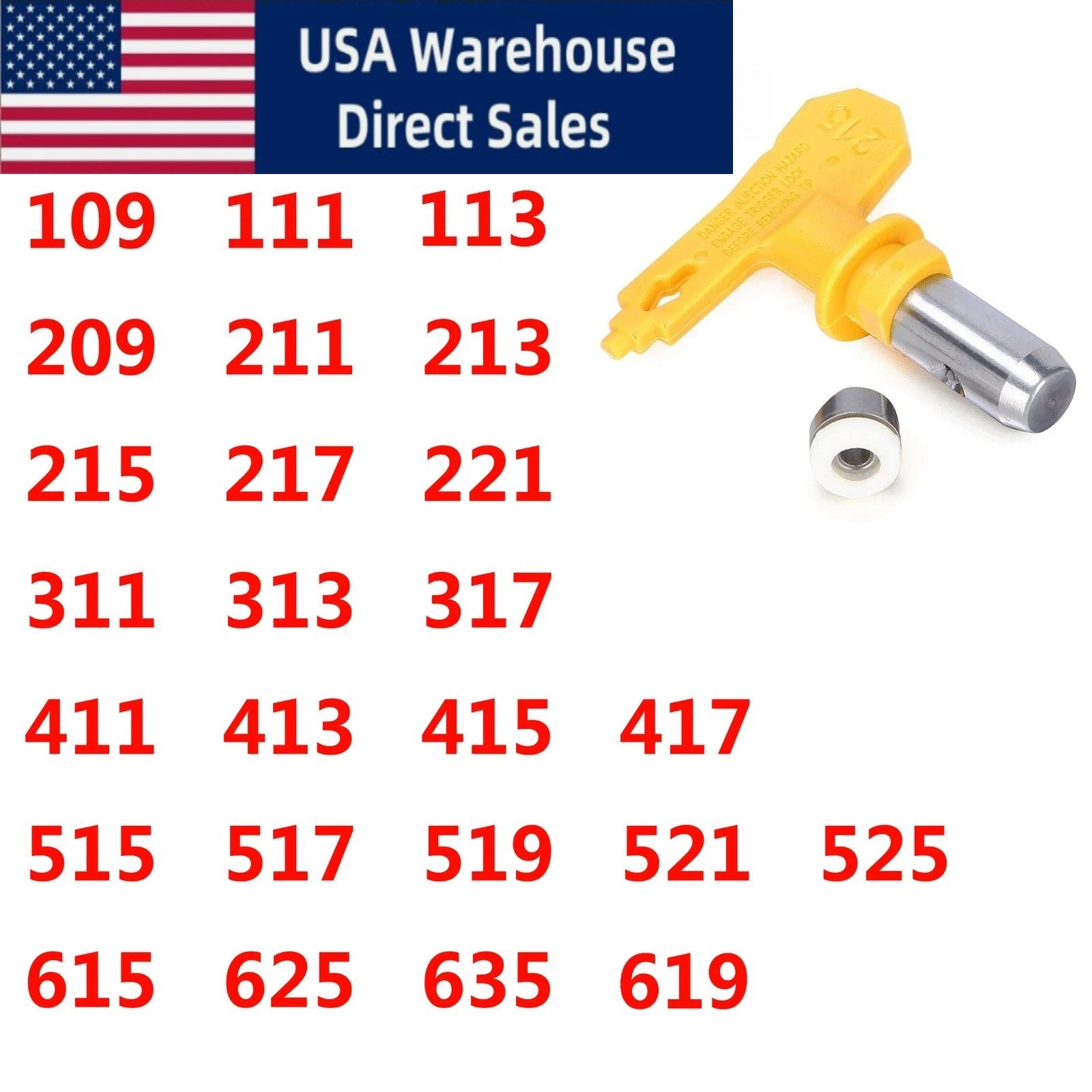 Airless Paint Spray Gun Tip Part Fits Airless Gun Paint Sprayer Nozzle #109-635