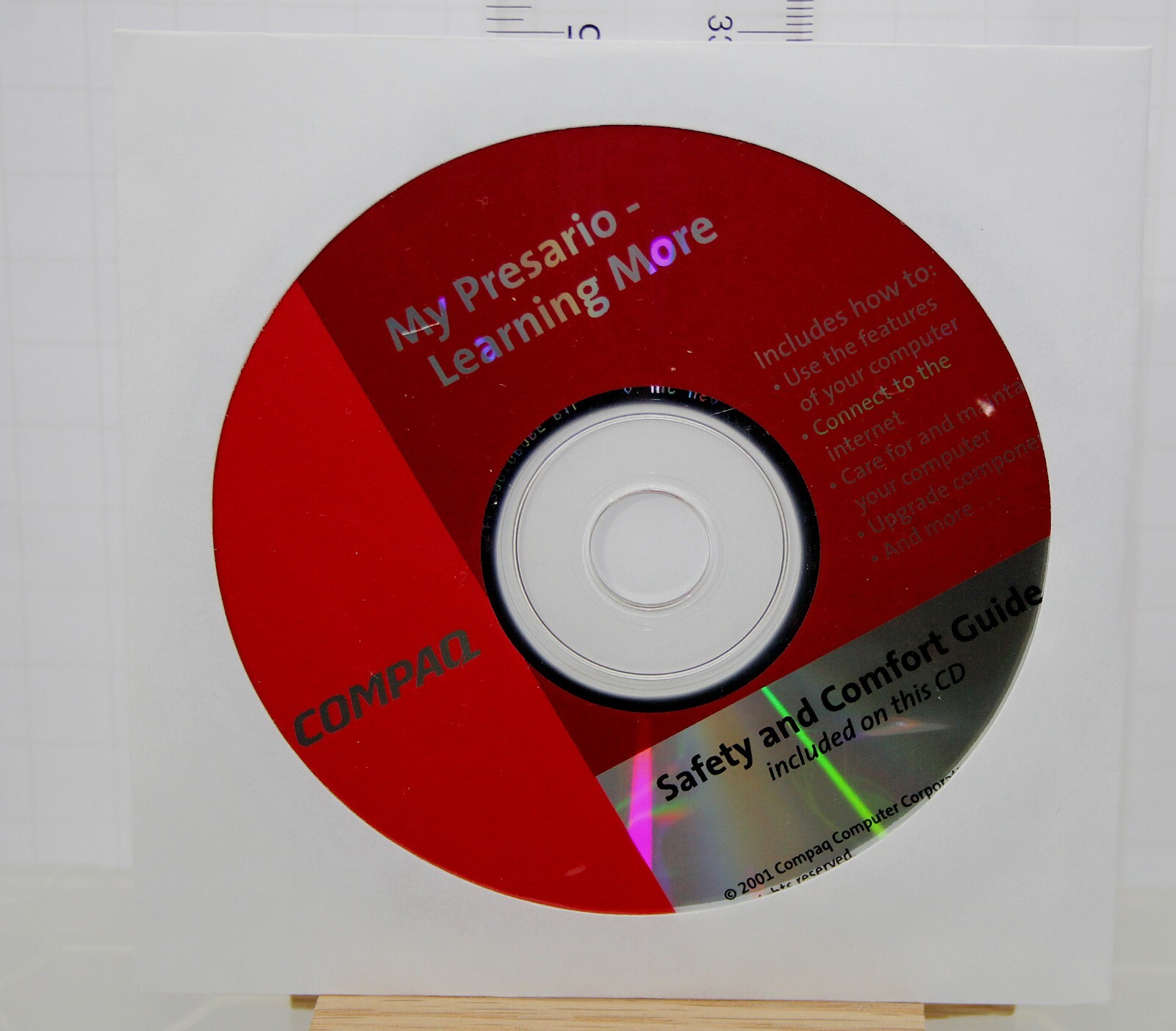 Genuine Compaq Presario Model 5320 Safety and Comfort Guide Disk v. 2001