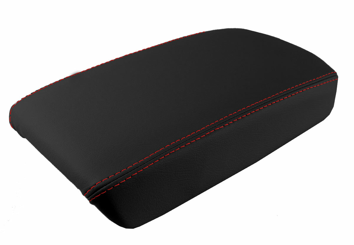 Console Lid Armrest Cover Leather for Acura TSX 2009-2014 Red Stitch