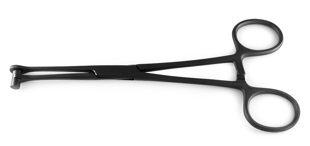 Tragus Bucket Forceps Black 6 inch Piercing Tool