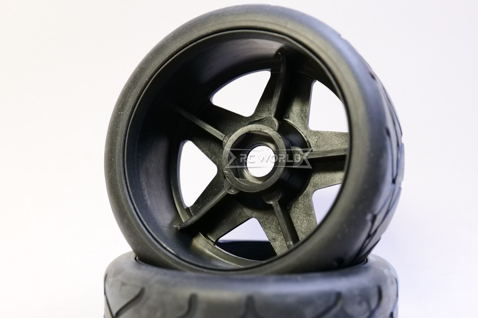 1/8 WHEELS & TIRES Street Tread (4PC) -BLACK -
