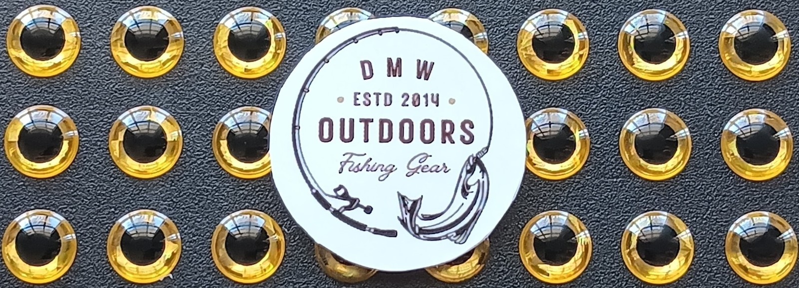 3D Fish Eyes-Holographic GOLD-7mm (9/32")-100/pk-Fly Tying-Lures-Jigs-Craft
