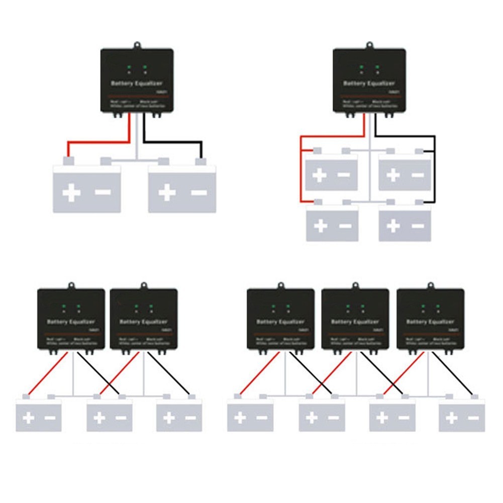 24V Battery Cell Balancer for 2x12 Volt Cells Active Voltage Controller