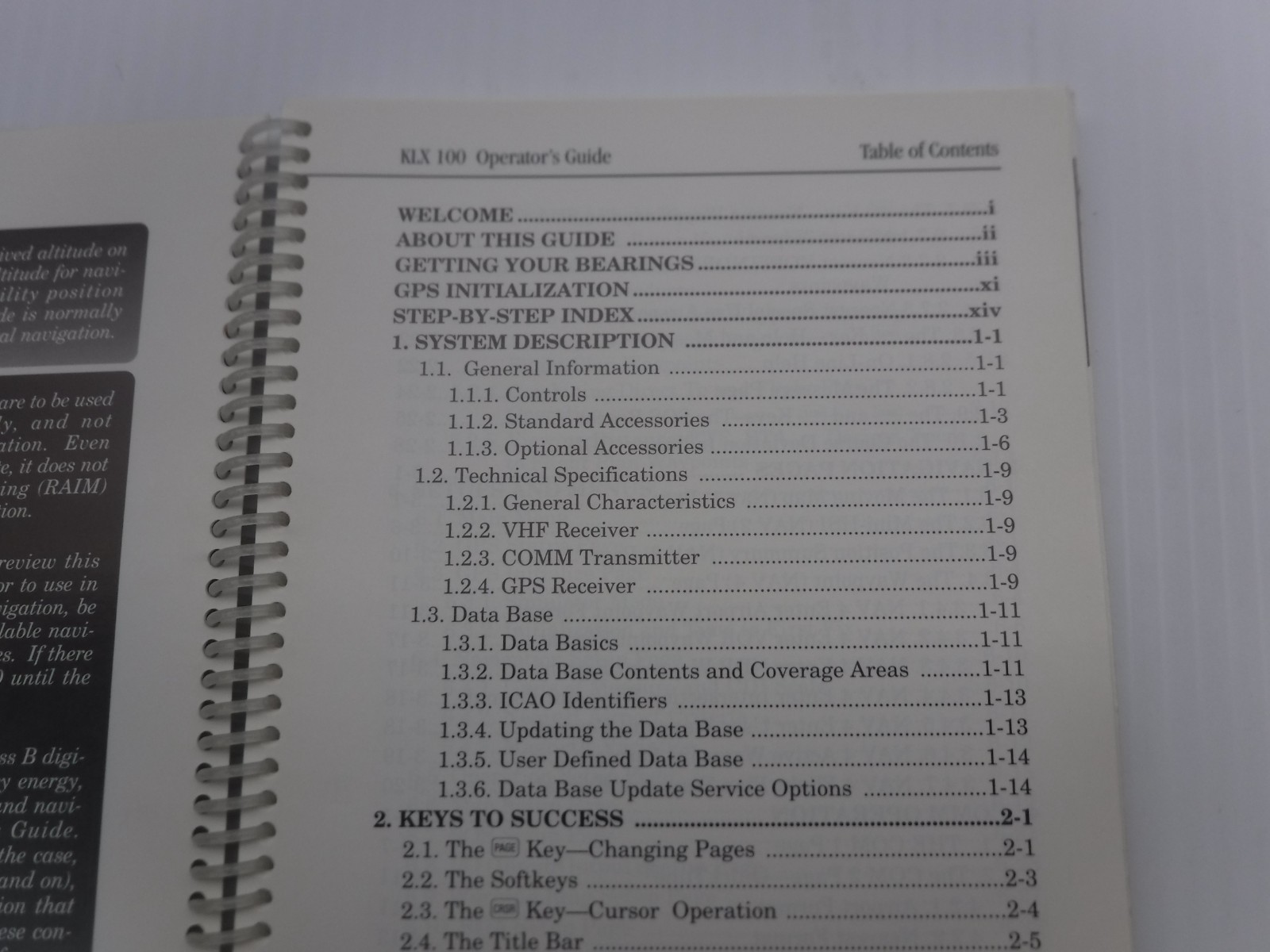 Allied Signal KLX 100 Operator's Guide Software Version 2