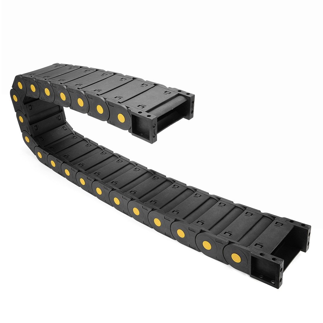 uxcell R55 25mm x 77mm Plastic Closed can Open Cable Drag x 77mm, Black