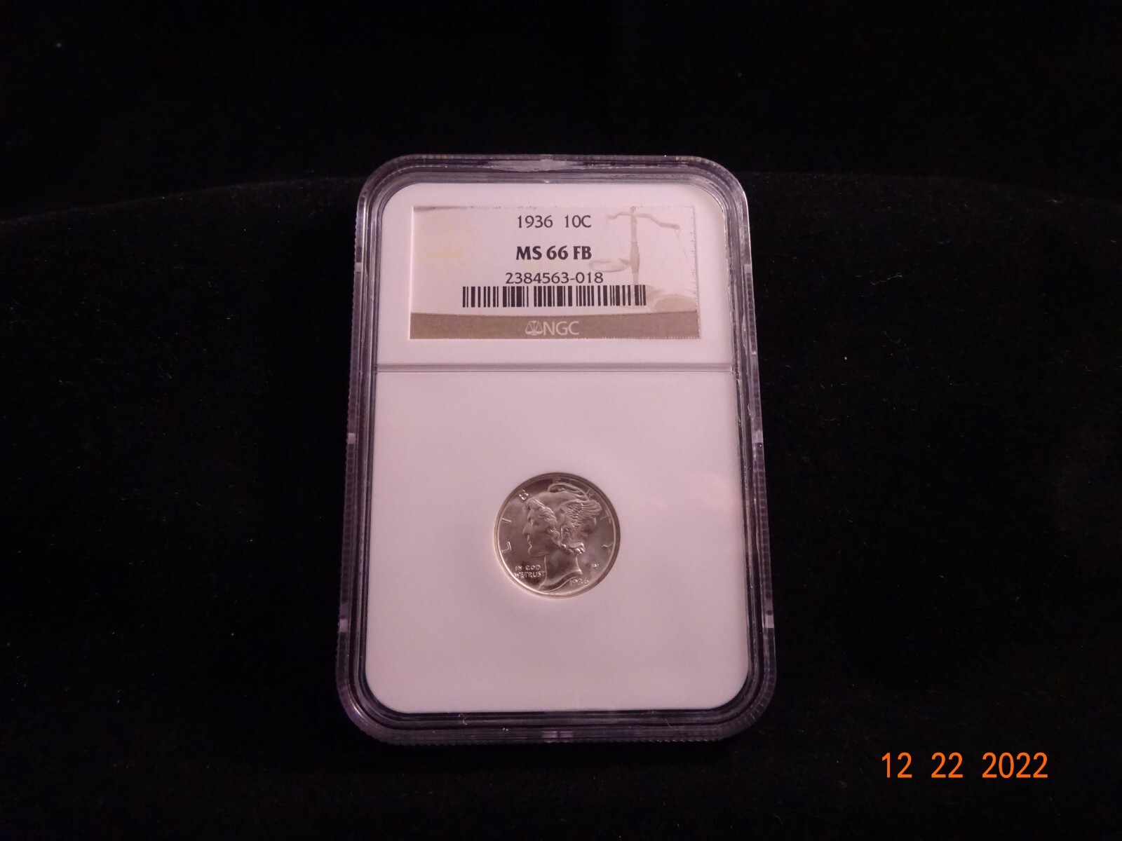 1936 Mercury Dime NGC MS66 FB