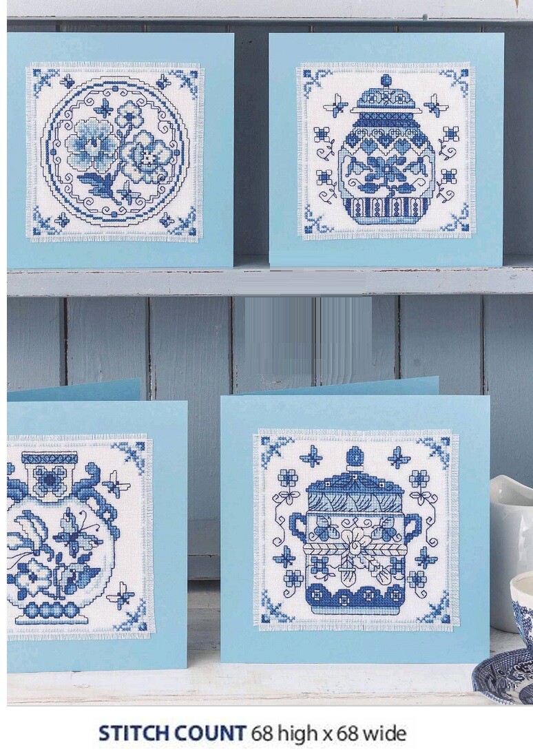 POTTERY CARDS  CROSS STITCH PATTERN  ONLY     ALS  QS