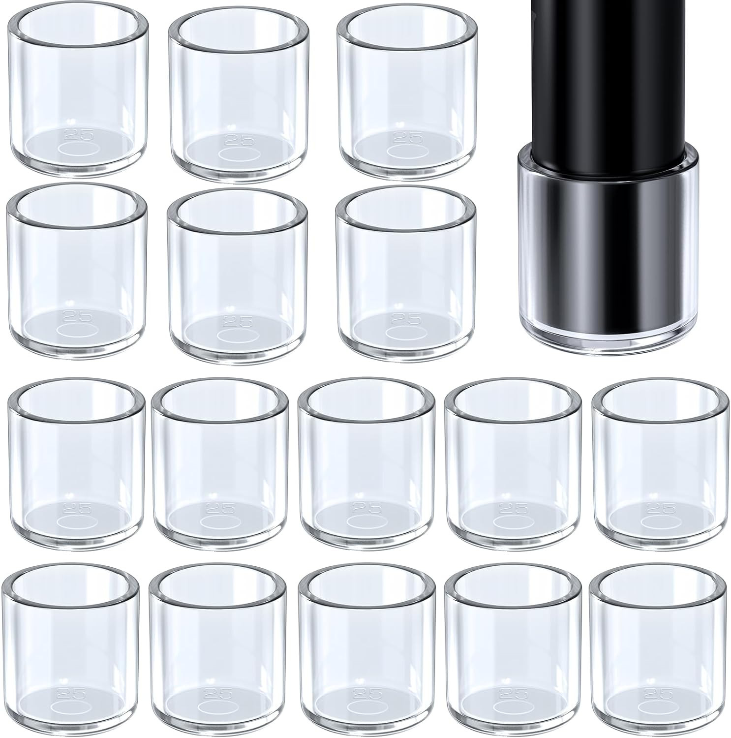 HNYYZL 1 Inch Chair Leg Tips,16Pcs,Rubber Chair Leg Caps,Rubber Caps for Chair L