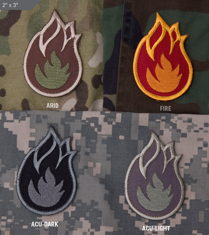 MSM Morale Patch Milspec Monkey - Fire Ball FireBall Flame Bomb EOD - ACU DARK