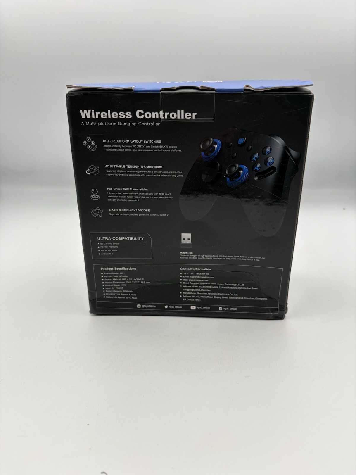 NYXI Imperial Wireless Controller for Nintendo Switch, PC, Android, and iOS