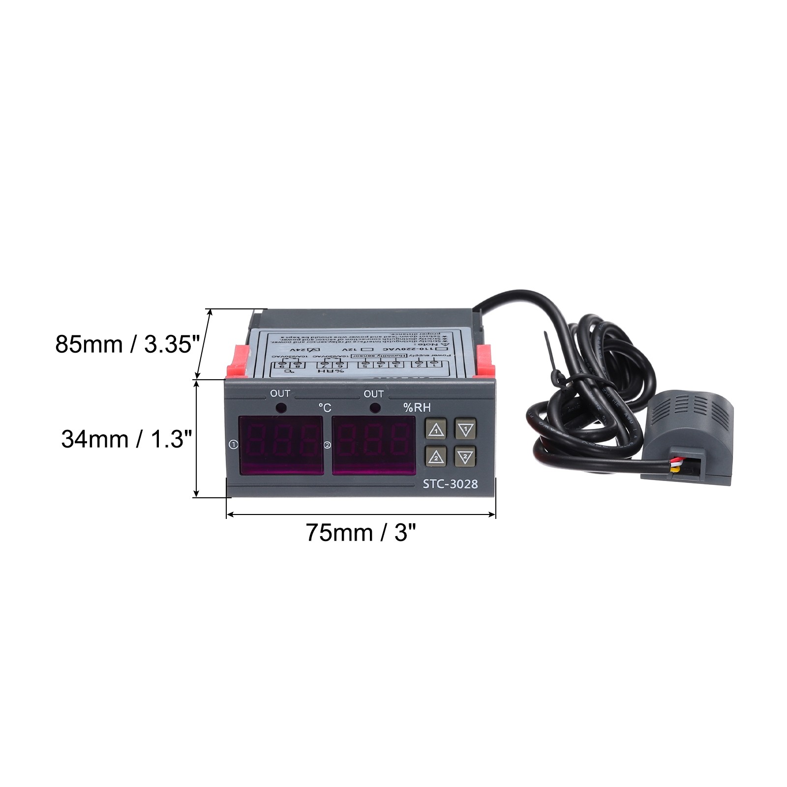 STC- 3028 10A DC 24V Digital LED Digital Temperature and Humidity Controller