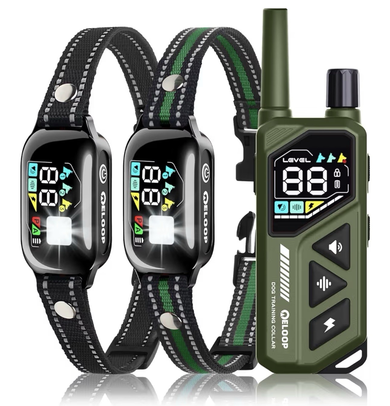 Eloop Smart Dog Training  2 Dogs, 2-in-1 Remote Control Shock Collar Waterproof