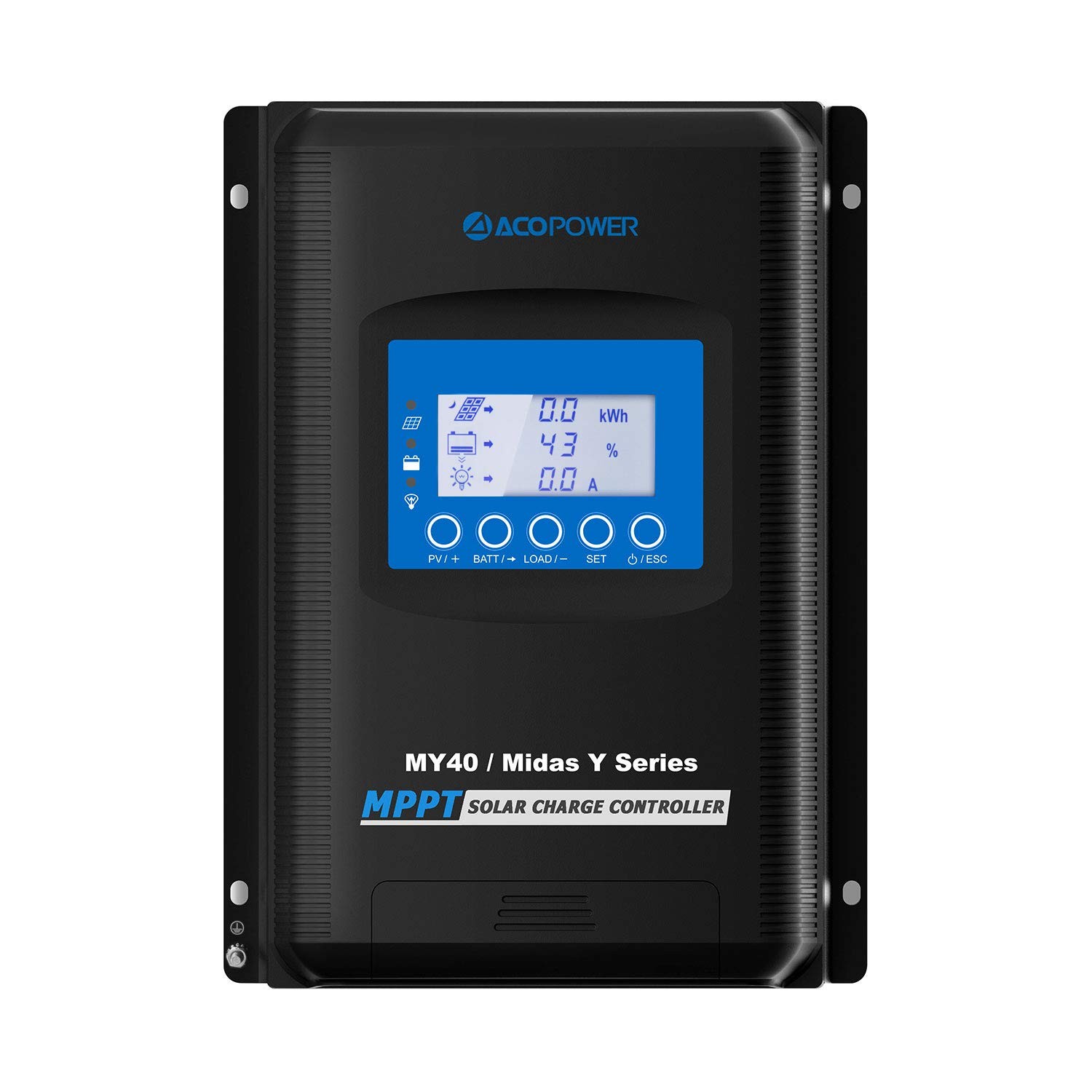 Acopower Midas 40A Mppt - For - 40 Amp 12/24V Negative