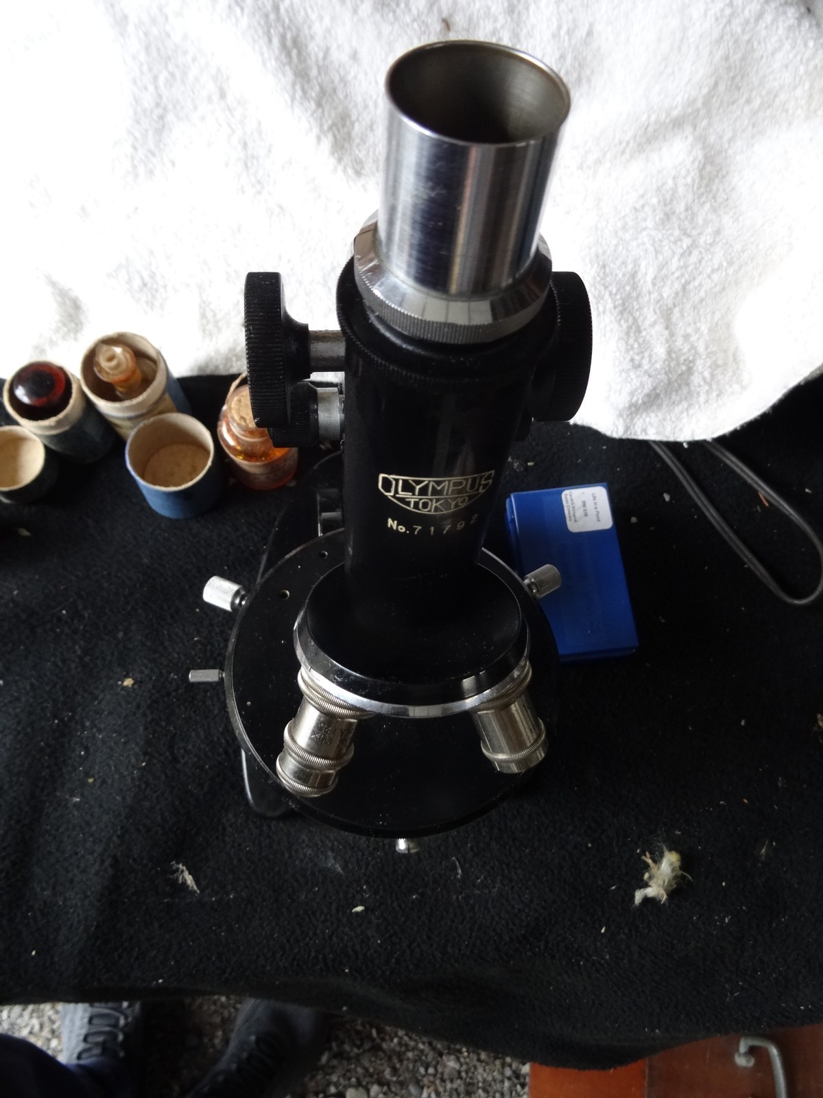 Olympus Microscope tokyo with case and extras