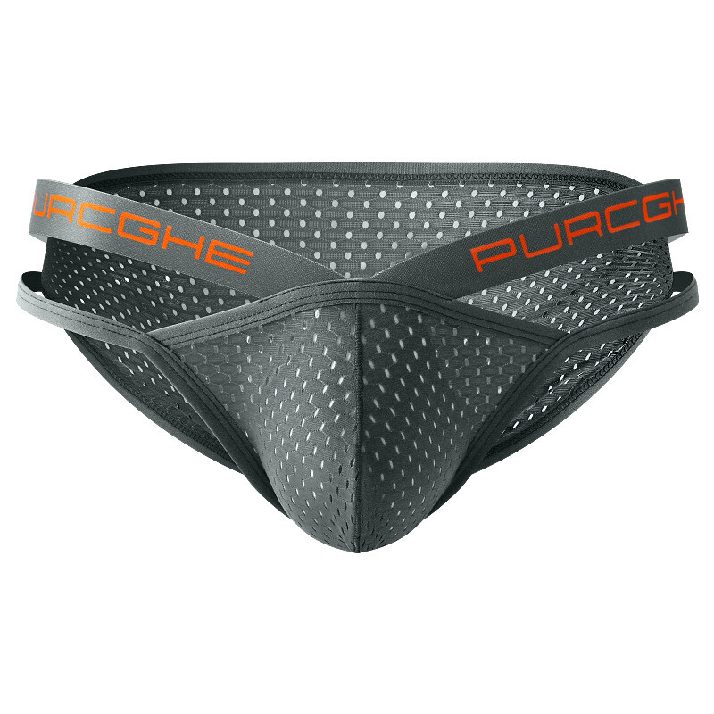 Hollow Out Bikini Briefs for Men Mesh Sexy Underwear Ice Silk Men's Gay Panties