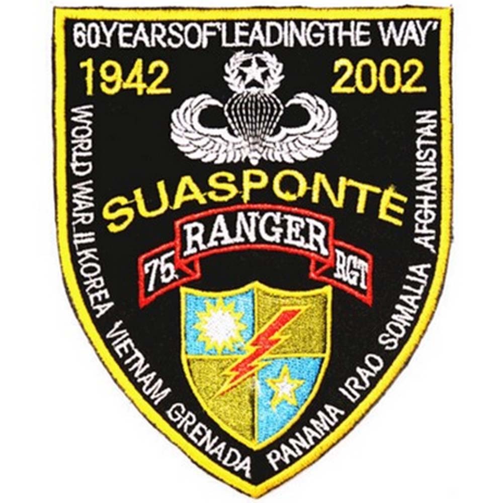 USA 75th Ranger Rgt U.S. Army Commemorative 60 Years Hook Loop PATCH Badge