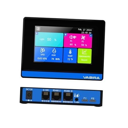 VBR-LightFan Control Grow Light,Inline Duct Fan,and VPD.Record