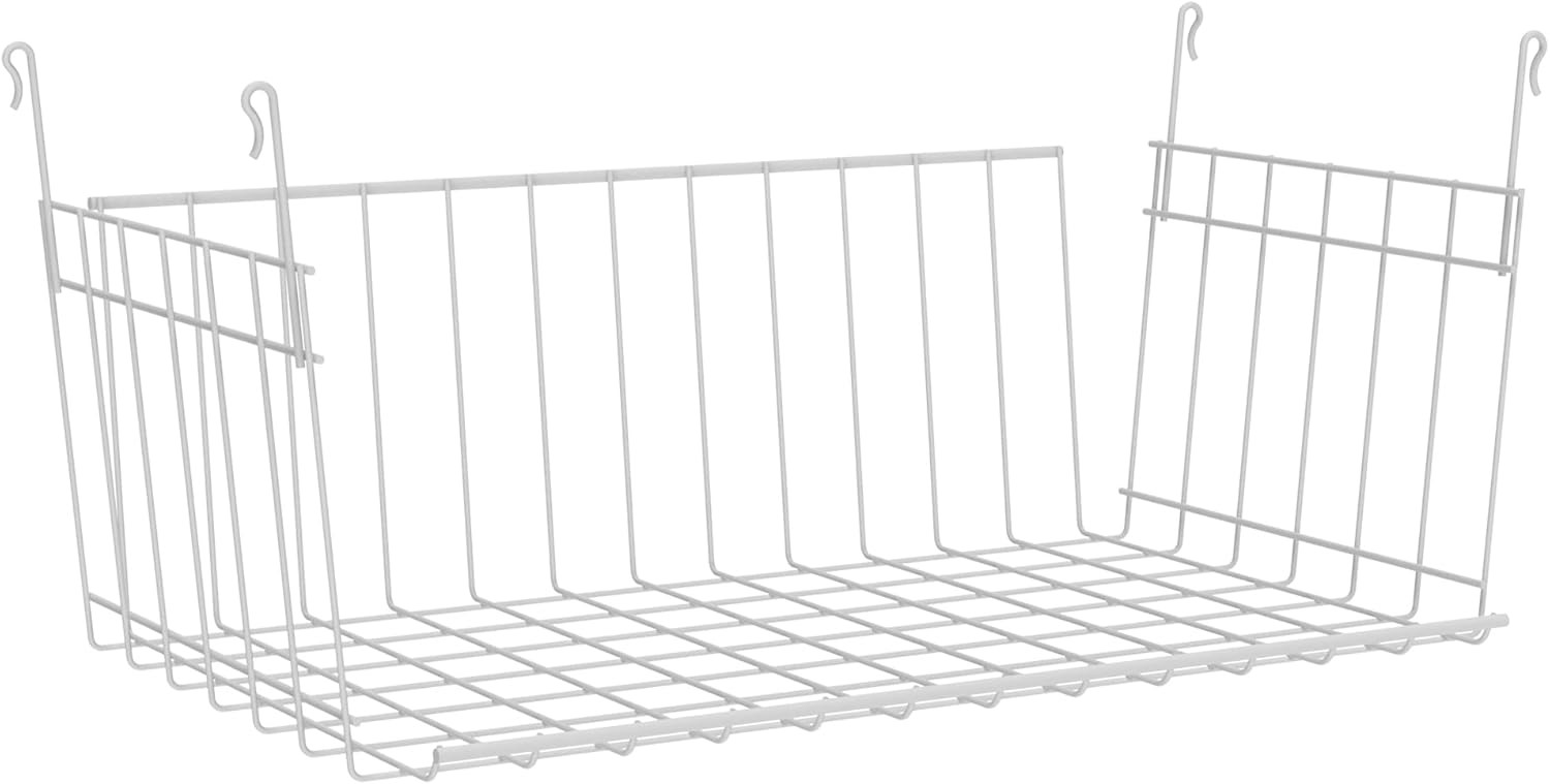 Wire Hanging Shelf Basket for Storage, Organization in Closet or Pantry, No