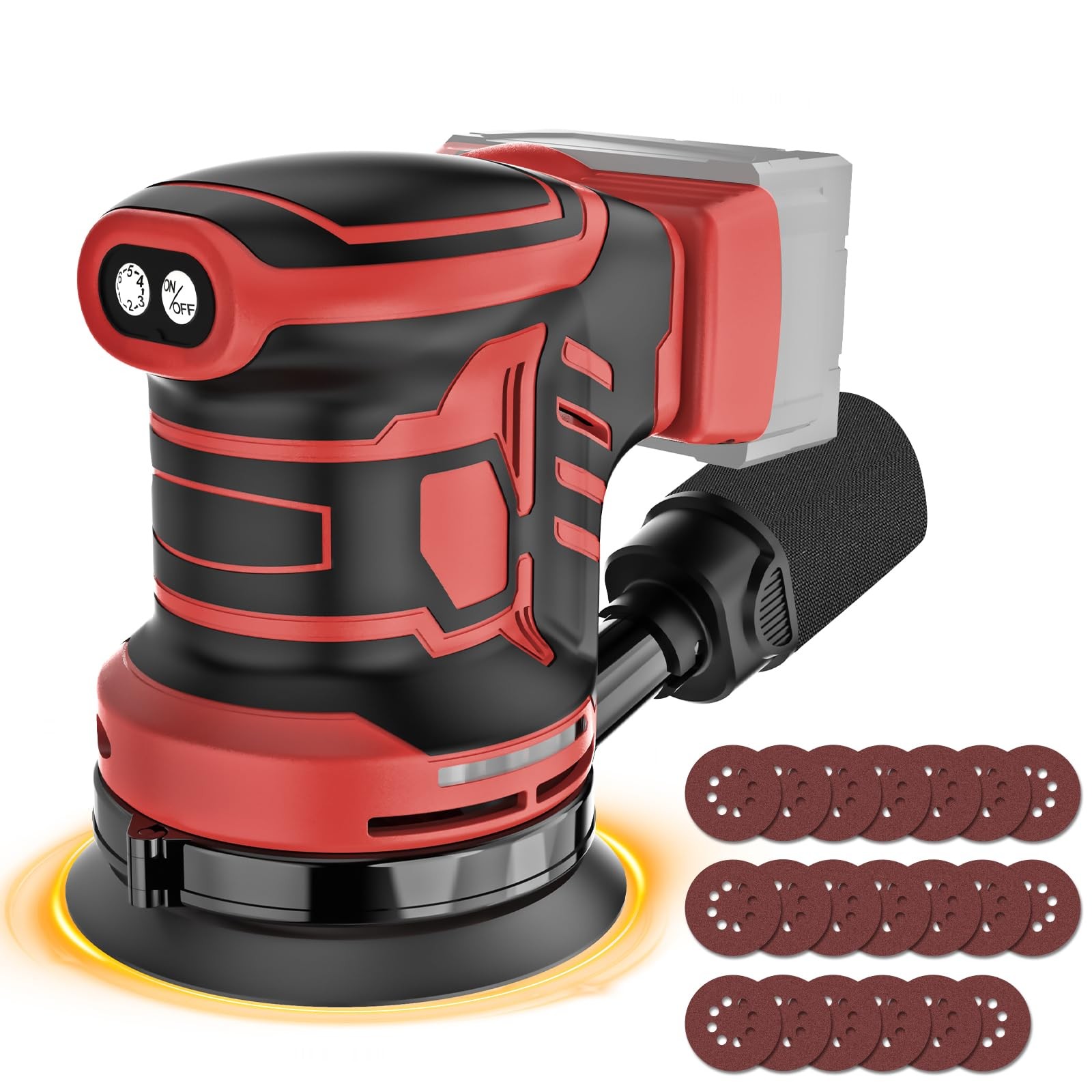 Cordless Sander Compatible with Milwaukee 18V Battery, Random Orbit Sanders 5...