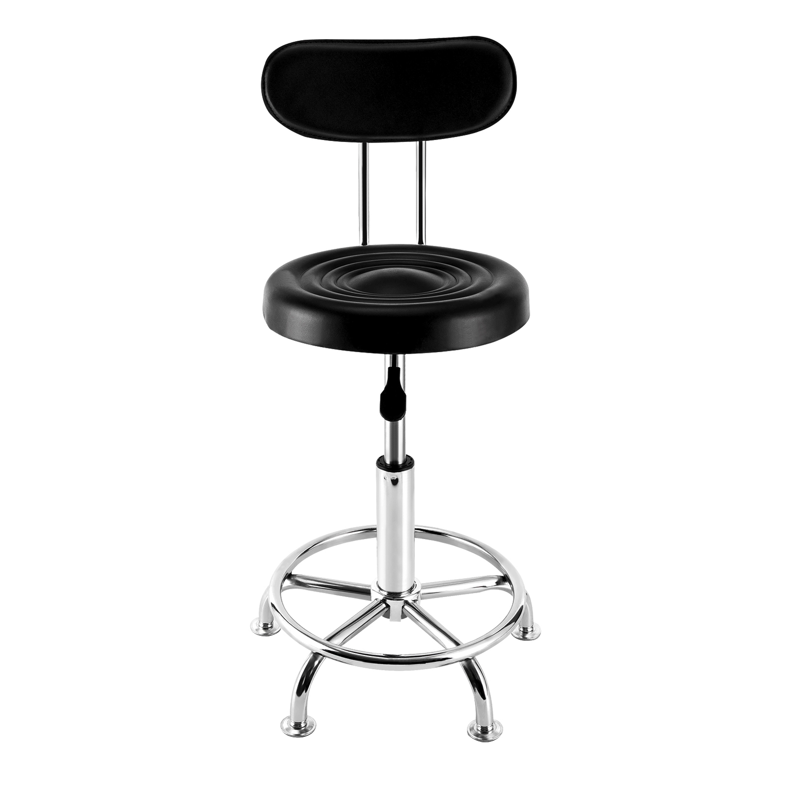 Work Shop Stool Bench Hydraulic Chair Bar Garage Adjustable Height+Back+Footrest