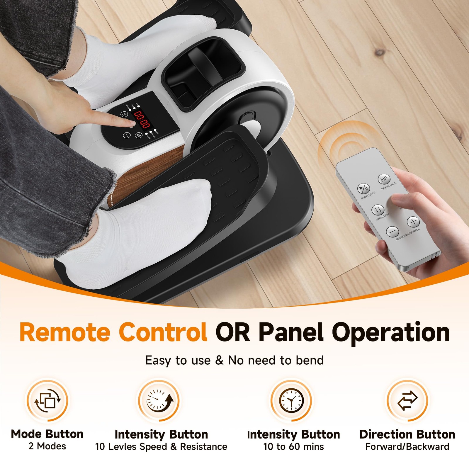 Under Desk Elliptical Sturdy Mini Leg EllipseFully Assembled Elliptical Exerc...