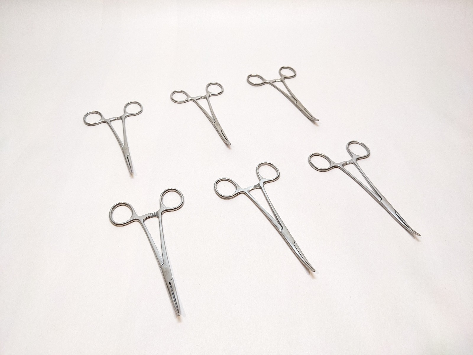 Lot of (6) Jarit 107-121 & 106-121 Crile Artery Forceps Curved 5.5″